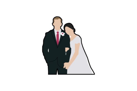 Couple Wedding Bride Drawing Isolated: A Versatile Design Element