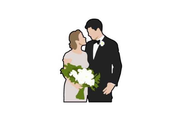 Couple Wedding Bride Drawing Vector: Design Elements for Every Project