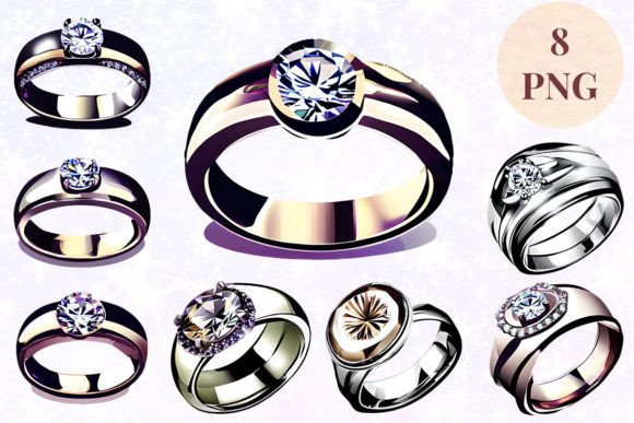 Elegant Wedding Ring Clipart: A Designer's Toolkit for Love-Themed Projects