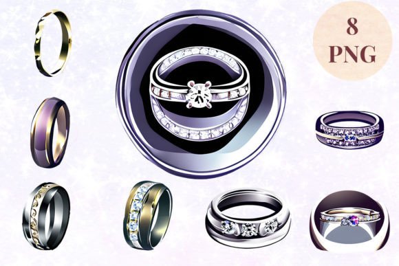Elegant Wedding Ring Clipart for Every Creative Project