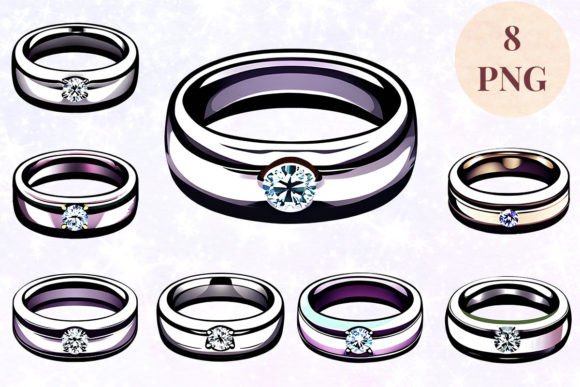 Elegant Wedding Ring Clipart PNG for Creative Professionals