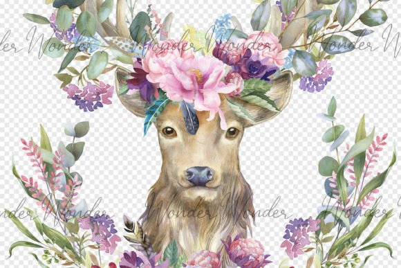 Enchanting Watercolor Deer for Whimsical Wedding Designs