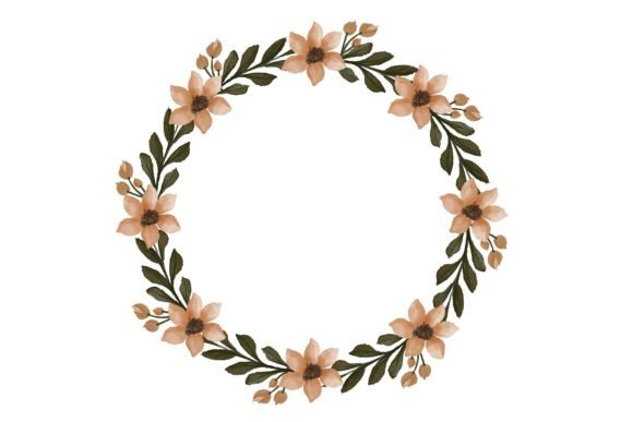 Orange Flower Wreath: A Watercolor Asset for Your Creative Toolkit