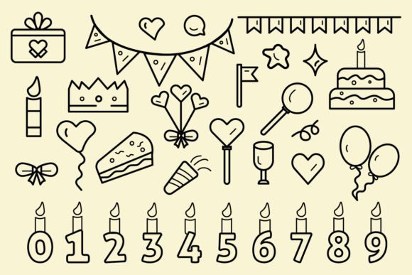 Party Perfection: Crafting Visual Stories with Doodle Elements