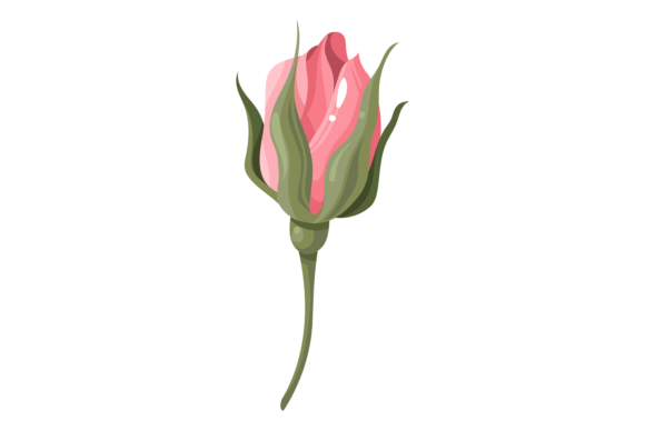 Pink Rose. Wedding Flower Bud. Floral El: A Designer's Guide to Elegant Branding