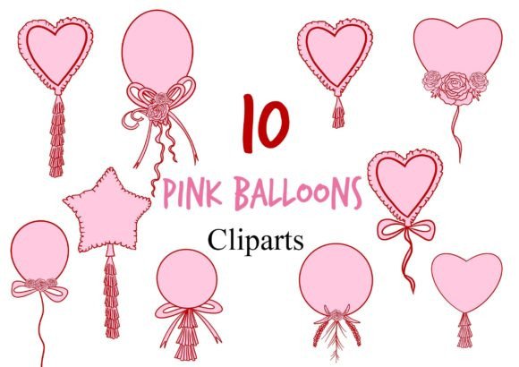 Pink Wedding Balloons Clipart: Design Ideas for Every Project