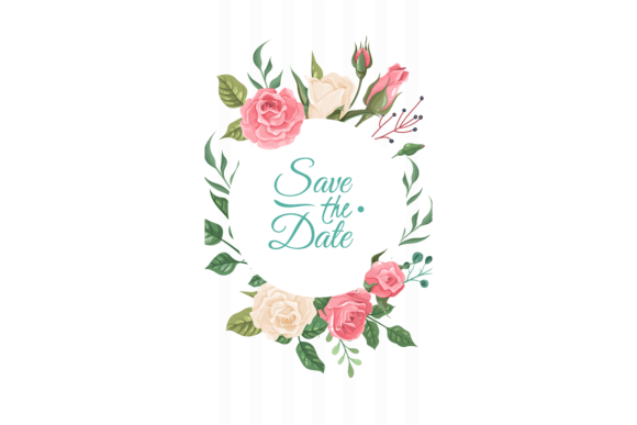 Romantic Floral Wedding Design: Elegant Pink & White Rose Motifs