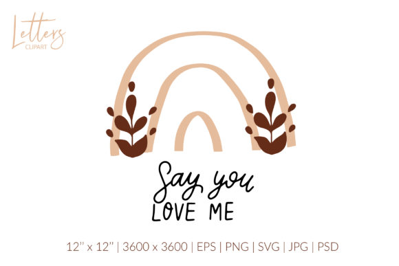 Say You Love Me: A Boho Rainbow Wedding Font for Heartfelt Designs