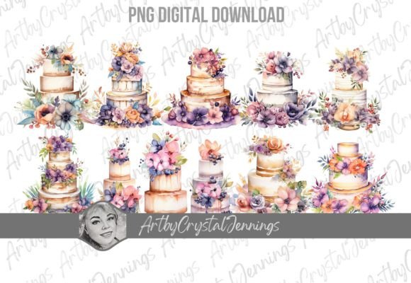 Stunning Floral Boho Wedding Cake PNGs for Your Projects