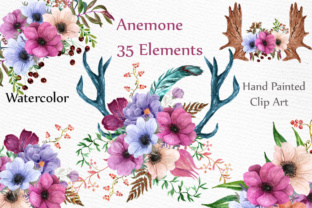 Watercolor Wedding Bouquets Clipart: Artistic Design Elements