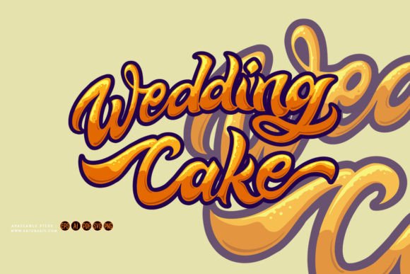 Wedding Cake Classic Hand Lettering Text: A Designer's Guide