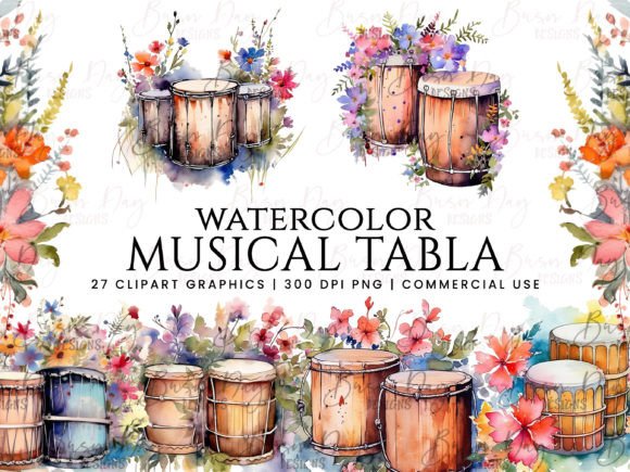 Wedding Musical Tabla Clipart Bundle: Designs That Sing