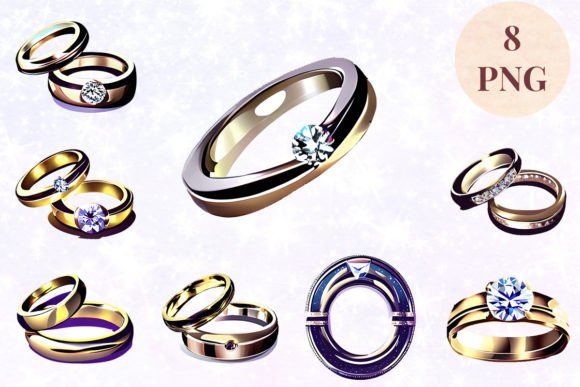 Wedding Ring 48 Clipart PNG: Your Go-To Design Asset for Elegant Projects