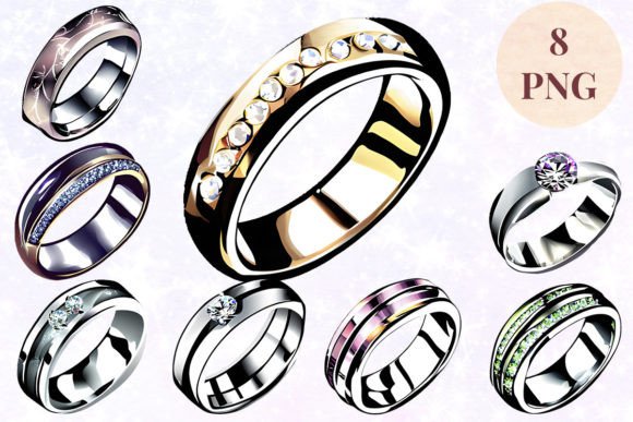 Wedding Ring 56 Clipart PNG: Elegant Design Assets for Your Projects