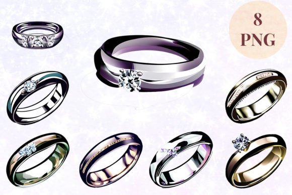 Wedding Ring 66 Clipart PNG: Your Versatile Design Asset