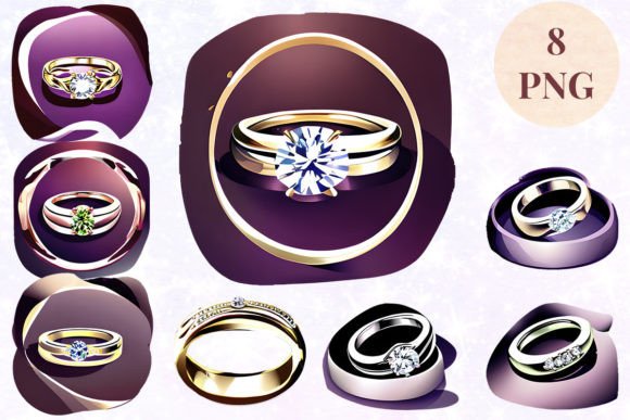 Wedding Ring 74 Clipart PNG: Elegant Design for Every Project