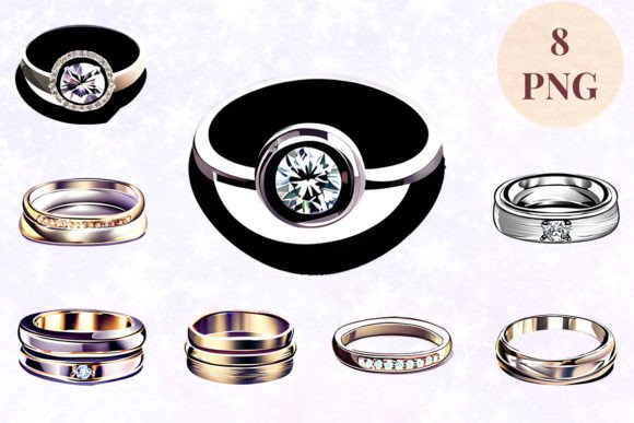 Wedding Ring 81 Clipart PNG: Your Versatile Design Asset