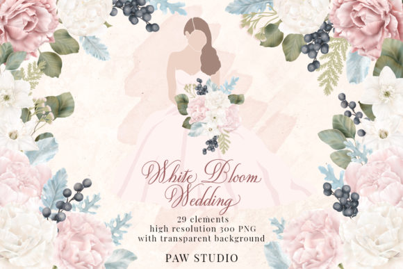 White Pink Flowers Winter Leaves Wedding: A Designer's Botanical Toolkit